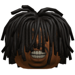 Messy Dreadlocks Over Man Face