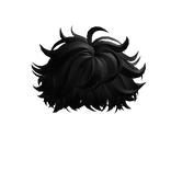 Messy Emo Black Fluffy Anime Boy Hair 