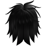 Messy Emo Fluffed Up Hair In Black