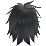 Messy Emo Fluffed Up Hair In Blue Black Tips