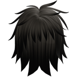 Messy Emo Fluffed Up Hair In Grey Black Tips