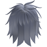 Messy Emo Fluffed Up Hair In Light Blue