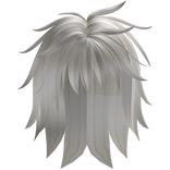 Messy Emo Fluffed Up Hair In White