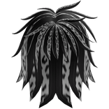 Messy Emo Fluffed Up Hair In White Black Leopard