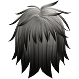 Messy Emo Fluffed Up Hair In White Black Tips