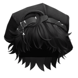 Messy Hair with Punk Cap(Black)