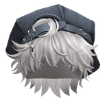 Messy Hair with Punk Cap(Silver)