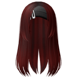 messy igari hair /w stretchy headband in red