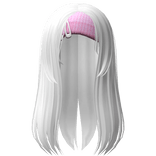 messy igari hair /w stretchy headband in white