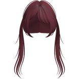 messy long anime pigtails kawaii red