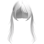 messy long anime pigtails kawaii white