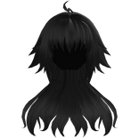 Messy Long Wolf Cut - Black