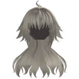 Messy Long Wolf Cut - Silver