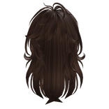 Messy Long Wolfcut Hair - Brown