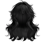 Messy Loose  Anime Girl Hair (Black)