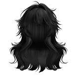 Messy Loose  Anime Girl Hairstyle (Black)