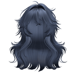 Messy Loose  Anime Girl Hairstyle (Blue)
