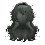 Messy Loose  Anime Girl Hairstyle (Green)