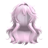 Messy Loose  Anime Girl Hairstyle (Pink)