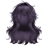Messy Loose  Anime Girl Hairstyle (Purple)