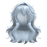 Messy Loose  Anime Girl Hairstyle (Sky Blue)