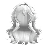 Messy Loose  Anime Girl Hairstyle (White)