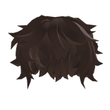 Messy low ponytail - brown