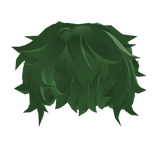 Messy low ponytail - Green