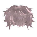 Messy low ponytail - light pink