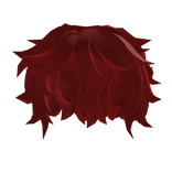 Messy low ponytail - Red