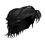 Messy Mullet Hair BLACK