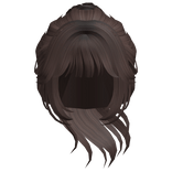 Messy Ponytail w/Bangs