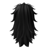 Messy Punk Scene Y2K Cyber Anime Ponytail in Black