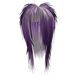 Messy Razor Cut Vkei Hair (White/Purple)