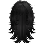 Messy Rockstar Wolfcut (Black)