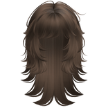 Messy Rockstar Wolfcut (Brown)