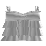 🤍 messy ruffle girl dress in white 