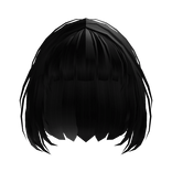 Messy Short Anime Bob in Black