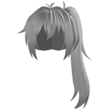 Messy Side Ponytail Hair - White