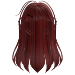 Messy Straight Cute Girl Hair Red  w Black Clip