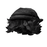 Messy Wavy Hair with Black Keffiyeh