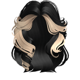 Messy Wavy Layered Hairstyle in Black Blonde