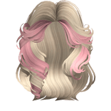 Messy Wavy Layered Hairstyle in Blonde Pink