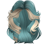 Messy Wavy Layered Hairstyle in Blue Blonde