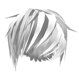 messy white emo scene hair