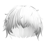 messy white silky anime protagonist boy men hair