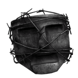 Metal Black Mask With Barbed Wire