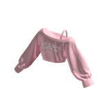 Miami Off Shoulder Oversized Shirt Cropped