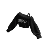 Miami Off Shoulder Oversized Sweater Cropped