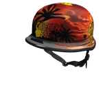 Miami sunset Chicken Joe Custom Helmet